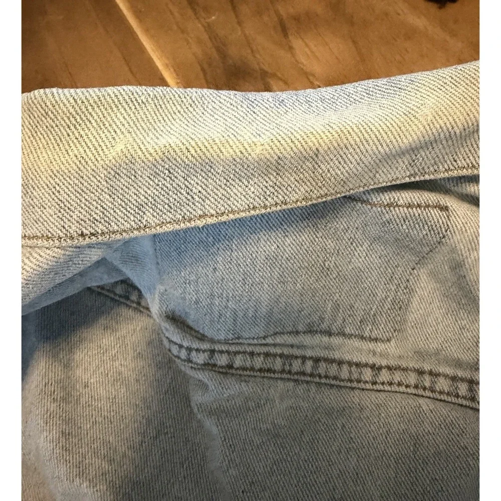 Vintage 90s Levi's Denim Trucker Jacket Mens Light Wash Denim  4834 Large Cotton